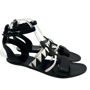 Proenza Schouler Leather Two Tone Gladiator Ankle Strap Sandals Women’s 38